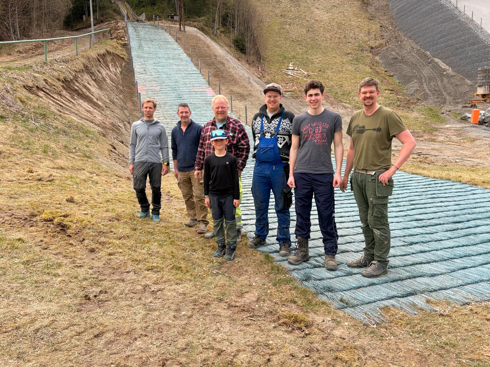 Arbeitseinsatz an der K22-Sprungschanze